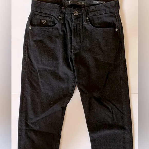 Guess Other - Guess Men's Black Jeans, Size 28 Waist, 32 Length. Slim Tapered. Only worn once!